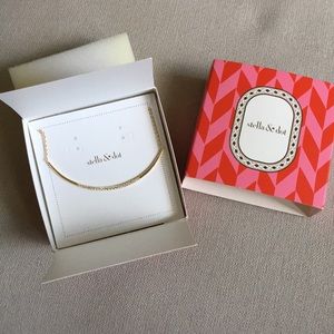 Stella & Dot Gold Crescent Necklace